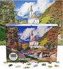 1000 Pieces Jigsaw Puzzles for Adults 1000-Pieces Puzzles Nature Jigsaw Puzzles Impossible Hard Difficult Challenging Puzzles for Teens Autumn Church Forest Mountain Landscape Puzzle 28 x 20 inch