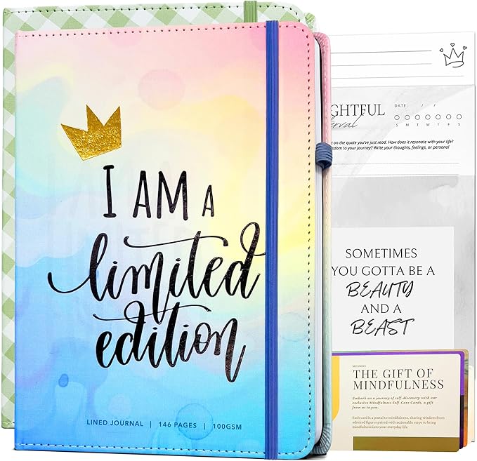 MESMOS A5 Vegan Leather Lined Journal for Women