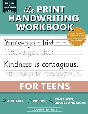 The Print Handwriting Workbook for Teens