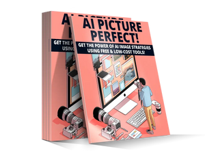 Pink-covered guidebook ai picture perfect featuring an illustration of a person using computer and camera equipment