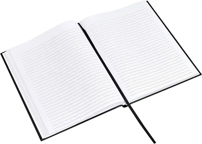 Black leather-bound photo albums with sleek minimalist design amazon basics professional journal 10.5x7.5 inches 2-pack