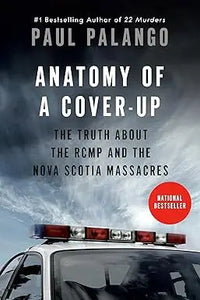 The book cover of anatomy of a cover-up by paul palango shows bold white text over a dark stormy sky and police lights
