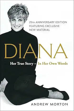 Black turtleneck sweater with short styled hair and black shoes featured in Diana her true story in her own words product image