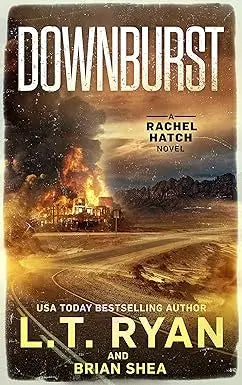 Downburst is a dramatic thriller novel by usa today bestselling author l.t with a dark stormy cover design