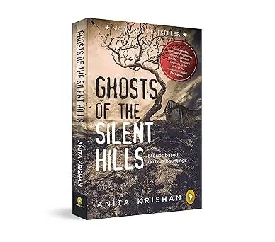 Ghosts of the silent hills paperback book with a dark eerie cover featuring a gnarled tree and stormy sky