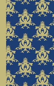 Blue notebook with gold damask pattern from grand marvelous secrets featuring elegant decorative cover design