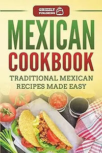 Mexican cookbook with vibrant green and red lettering featuring colorful tacos on a white plate against yellow background