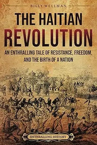 The haitian revolution book cover shows a sepia illustration of historic figures on parchment with black and red typography