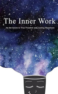The Inner Work book with a cosmic galaxy design emerging from a smiling black cup illustration on the cover