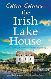 The irish lake house paperback by colleen coleman features a white house on a rocky shore under a blue sky