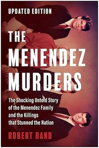 The menendez murders updated edition book cover features bold white title with red and black design and two men in suits