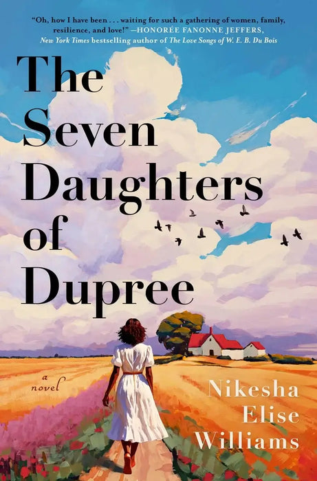 Book titled the seven daughters of dupree by nikesha elise williams featuring a colorful illustrated cover design