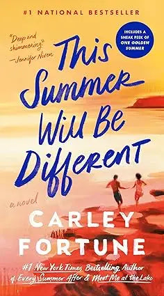 This summer will be different novel by carley fortune shown as a book cover with vibrant summer-themed colors